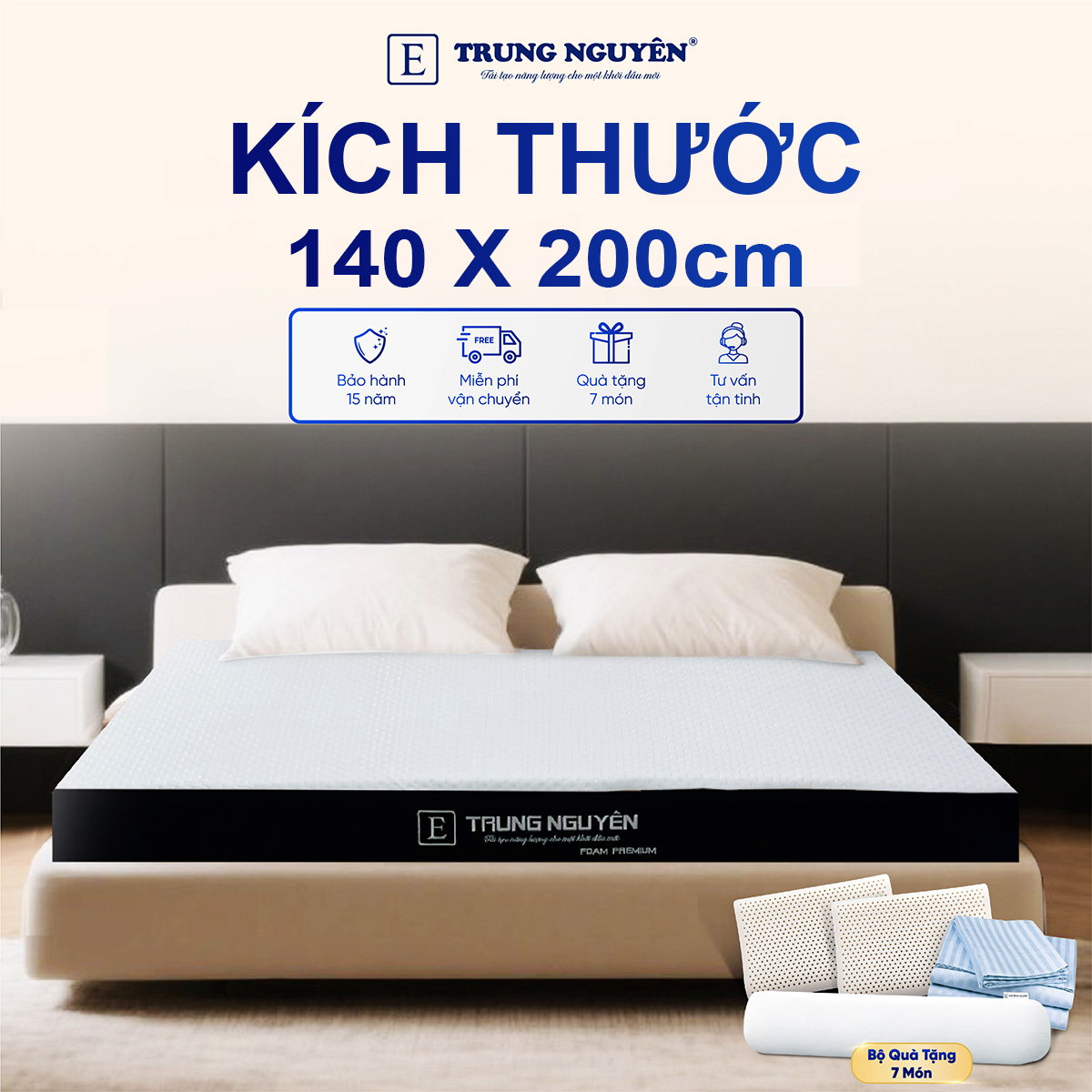 Kích thước 1m4 x 2m lí tưởng cho 2 người nằm Kích thước 1m4 x 2m lí tưởng cho 2 người nằm