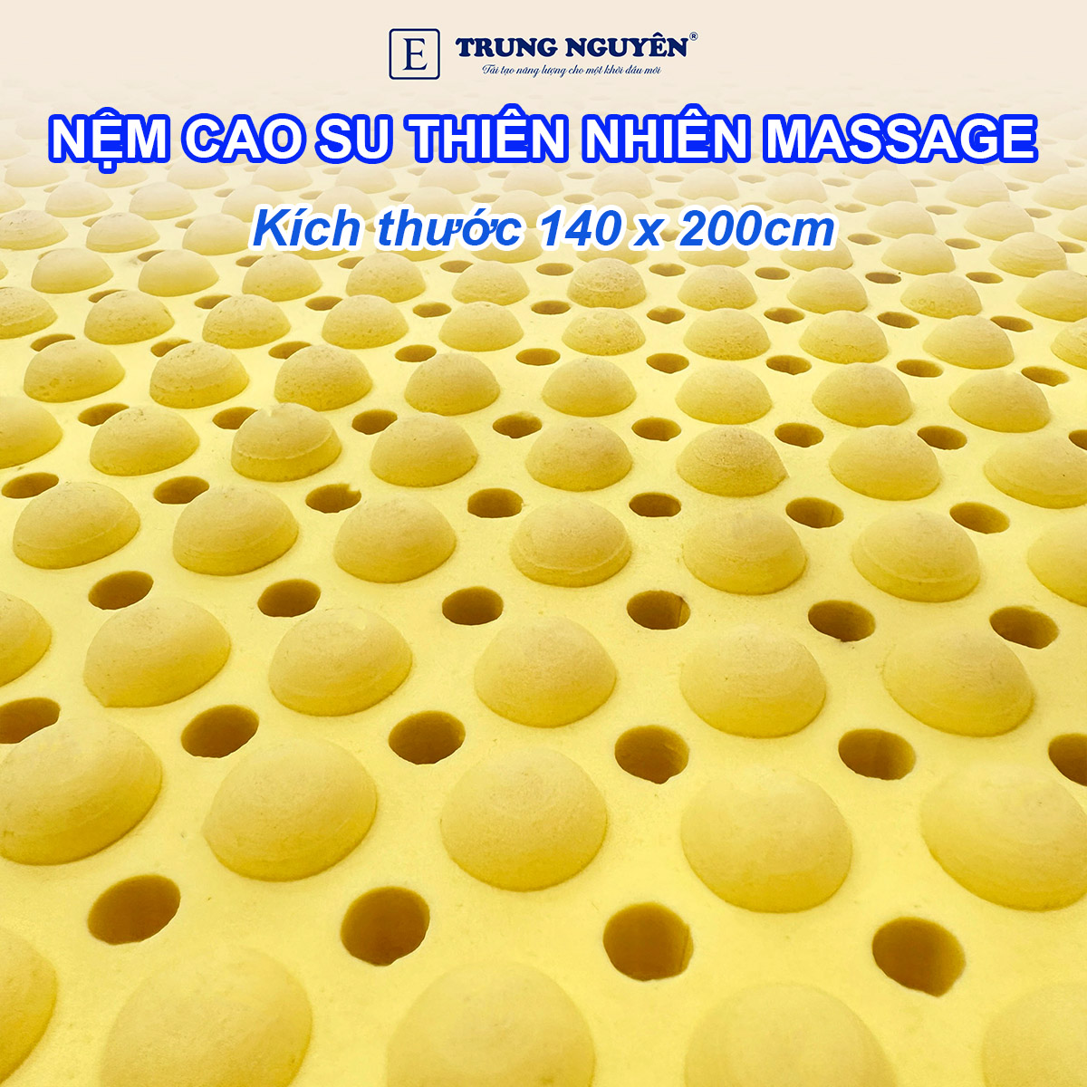 Nệm 1m4 x 2m bằng chất liệu cao su thiên nhiên Nệm 1m4 x 2m bằng chất liệu cao su thiên nhiên