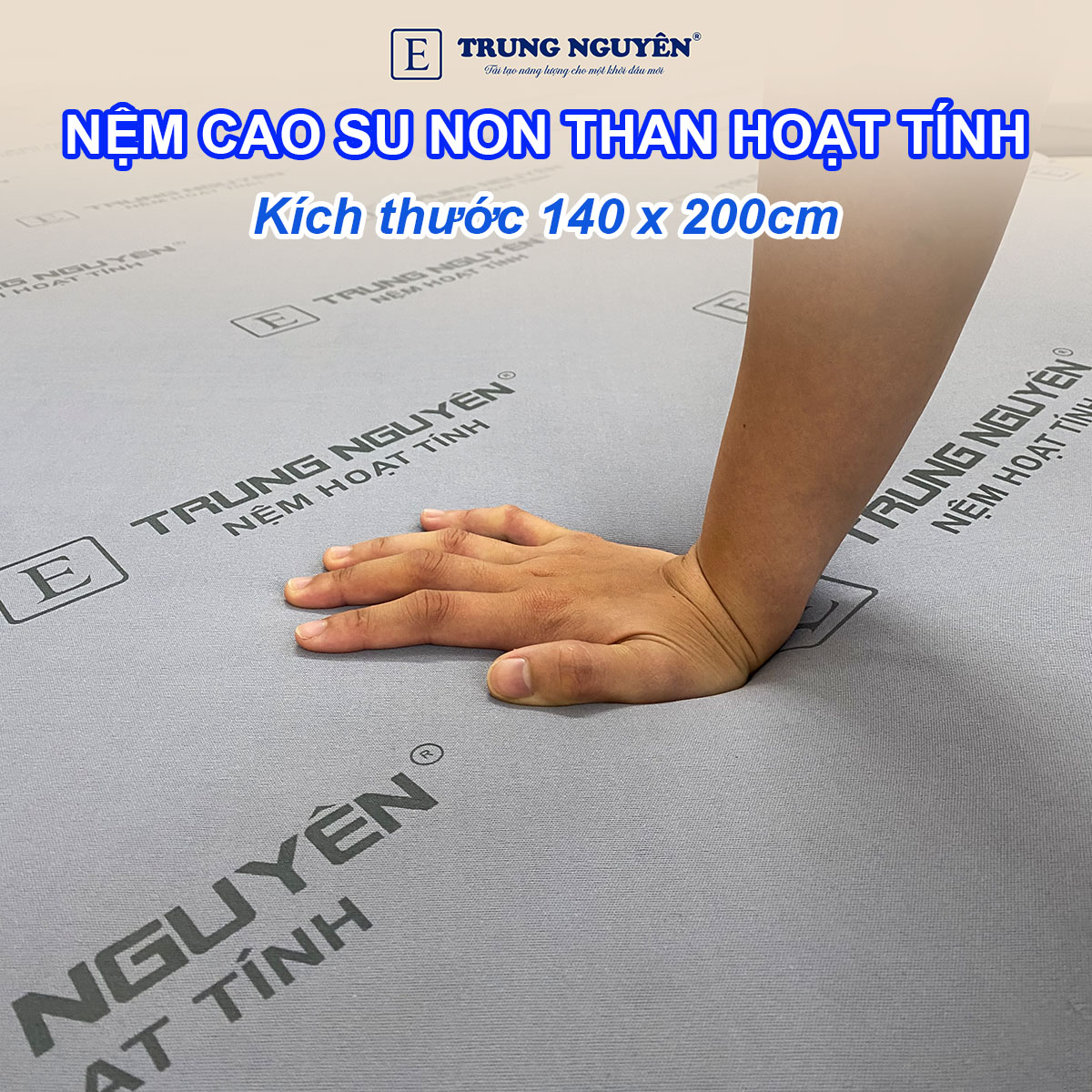 Nệm 1m4 x 2m chất liệu cao su non Nệm 1m4 x 2m chất liệu cao su non