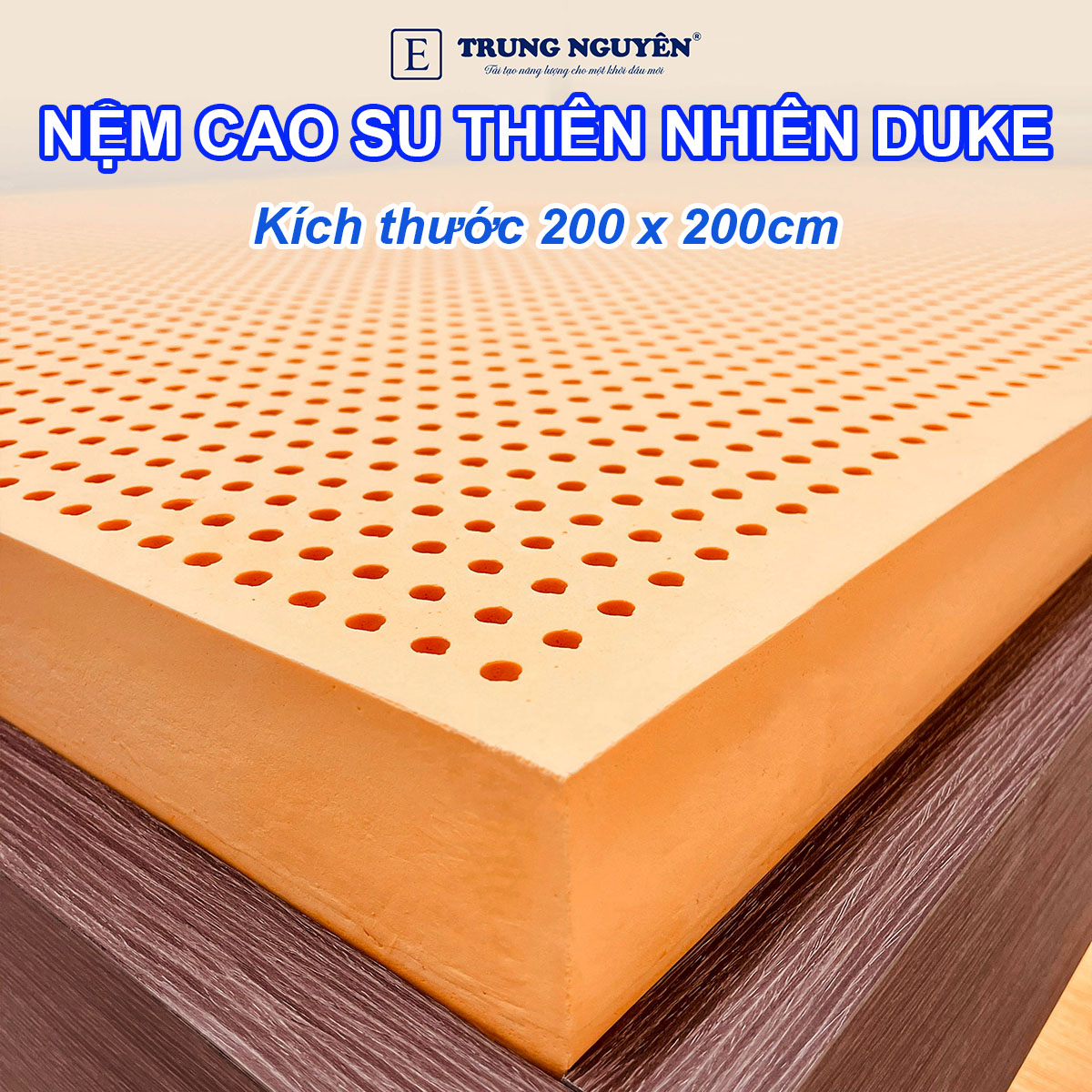 Nệm 2m x 2m bằng cao su thiên nhiên