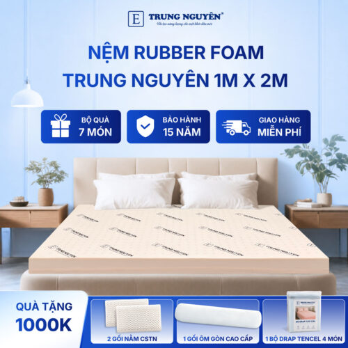 Nệm rubber foam Trung Nguyên 1m x 2m 50