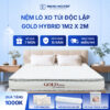Nệm lò xo túi độc lập Gold Hybrid Trung Nguyên 1m2 x 2m 60