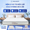 Nệm lò xo túi độc lập gold hybrid Trung Nguyên 2m x 2m 60