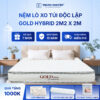Nệm lò xo túi độc lập gold hybrid Trung Nguyên 2m x 2m2 60