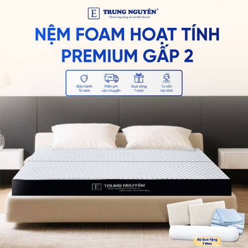 Nệm Foam Hoạt Tính Premium Trung Nguyên Gấp 2