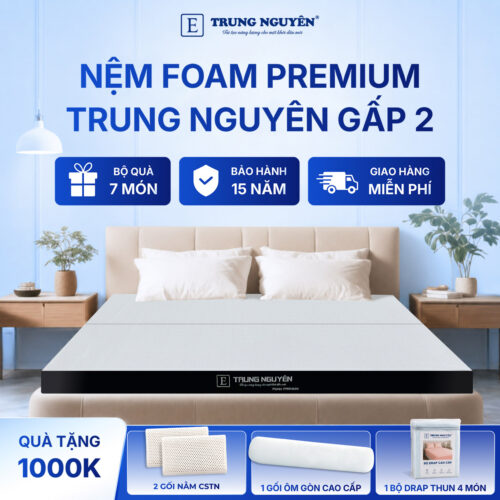 Nệm foam premium Trung Nguyên gấp 2 1.1