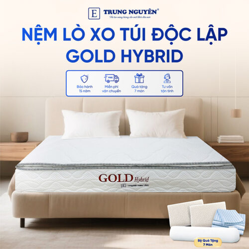Nệm Lò Xo Túi Độc Lập Gold Hybrid Trung Nguyên