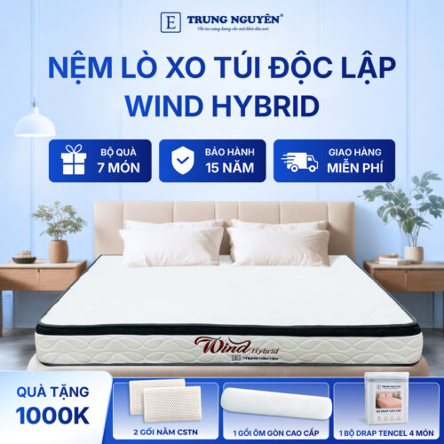 Nệm lò xo túi độc lập wind hybrid Trung Nguyên 20