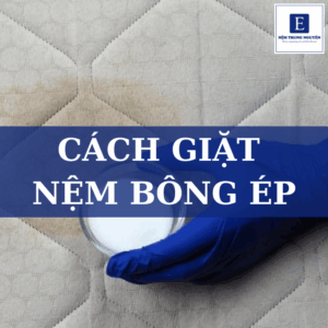 Cách giặt đệm bông ép tại nhà sạch sâu, đúng cách và không làm hỏng nệm