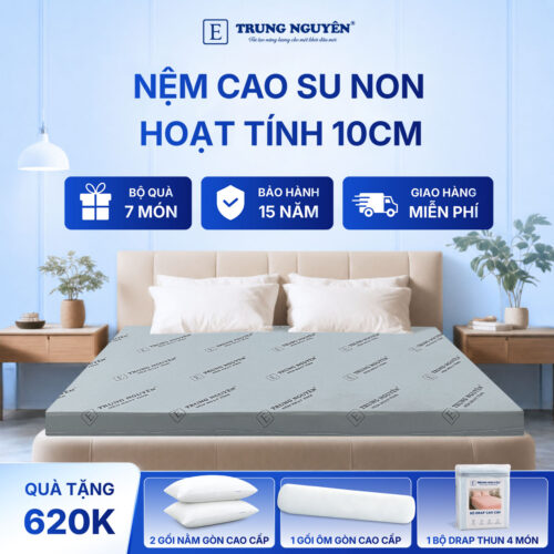 Nệm Cao Su Non Hoạt Tính 10cm Trung Nguyên