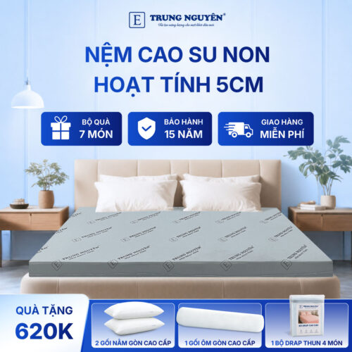 Nệm Cao Su Non Hoạt Tính 5cm Trung Nguyên