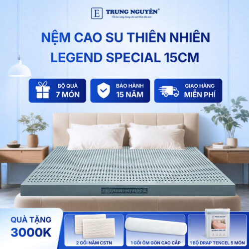 Nệm cao su thiên nhiên Trung Nguyên legend special 15cm 60