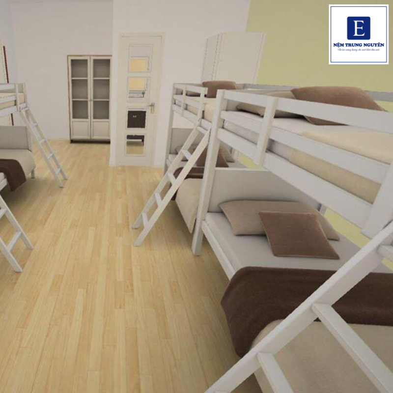 ích thước giường tầng phù hợp giúp tối ưu không gian và nâng cao chất lượng sinh hoạt trong ký túc xá