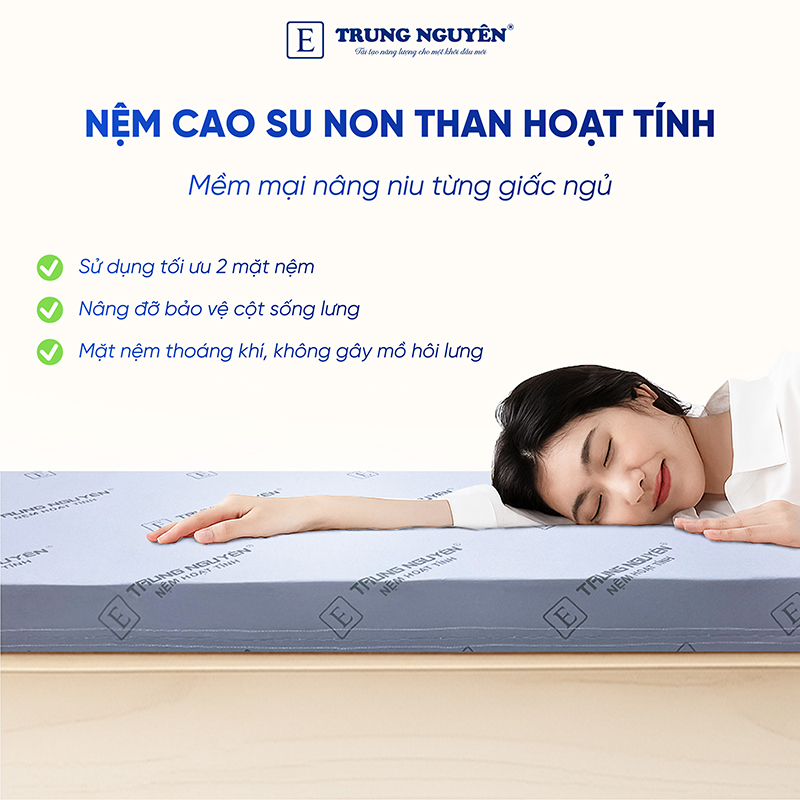 Nệm cao su non hoạt tính Trung Nguyên