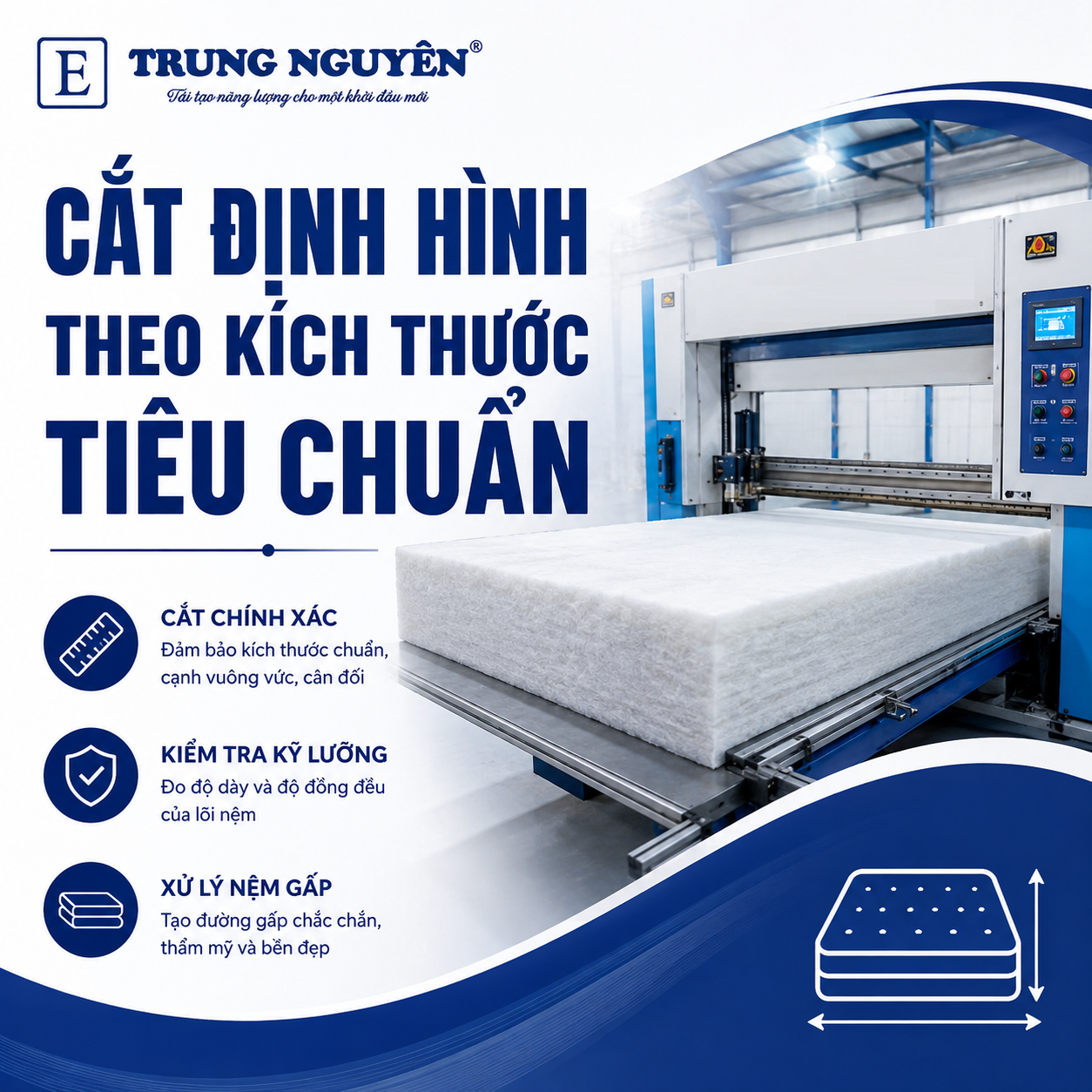 Cắt định hình theo kích thước tiêu chuẩn