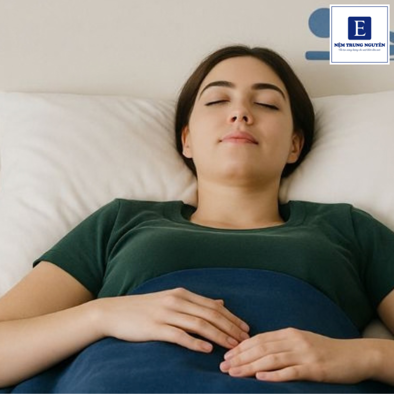 Lựa chọn nệm phù hợp giúp người ngủ ngửa duy trì tư thế nằm thoải mái và được nâng đỡ ổn định